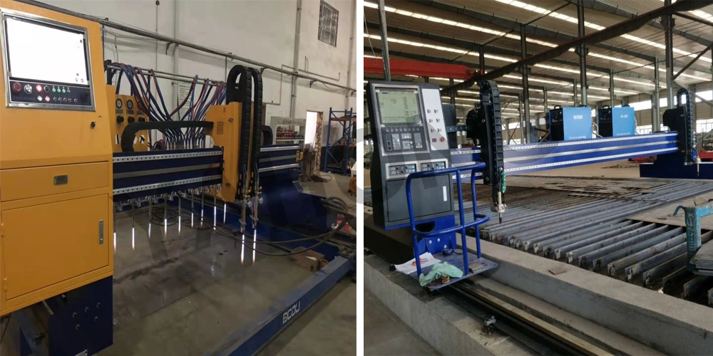 Heavy Duty Gantry CNC Plasma Cutting Machines Cutter with Two Heads for Plasma and Flame